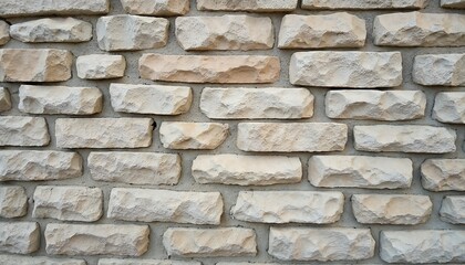 Obraz premium Stone wall texture with rough, uneven stones and mortar