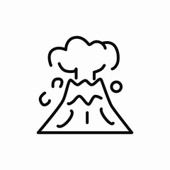 active volcanoe icon sign vector