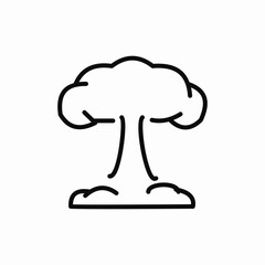 atomic explosion icon sign vector