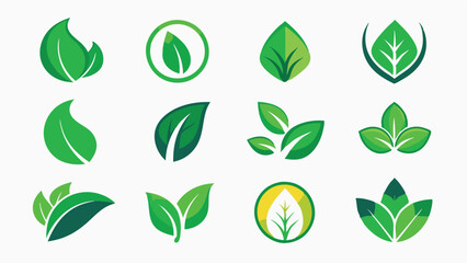 Eco-Friendly Leaf Logo Collection