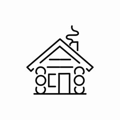 cabin detailed icon sign vector