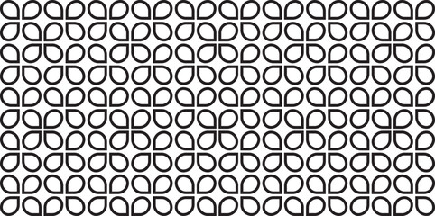 Black and white floral themed seamless geometric pattern. Perfect for printing, design and textiles