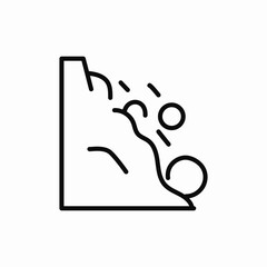 falling debris icon sign vector