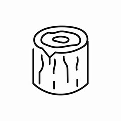 wood stump icon sign vector