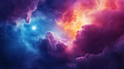 Colorful space galaxy cloud nebula. Stary night cosmos. Universe science astronomy. Supernova background wallpaper