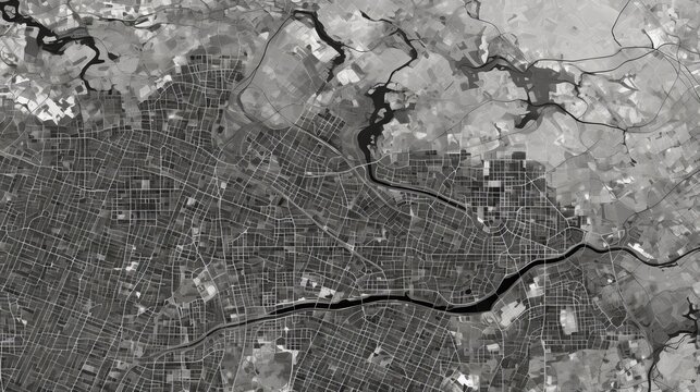 Elegant map design featuring delicate lines in a grid and diagonal pattern on a neutral backdrop