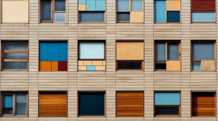 Fototapeta premium Exploring minimalist country house textures close up on partitions, windows, and doors design