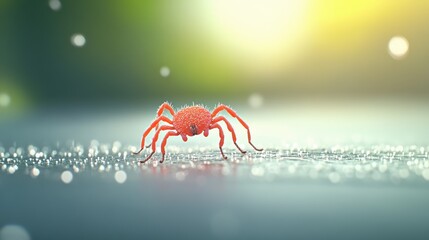 A tick engorged with blood, showcasing the parasite feeding habits and its impact on the host.