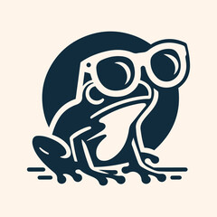 Frog logo icon vector illustration 4