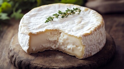 Textured Rind of Gourmet Cheese Wheel