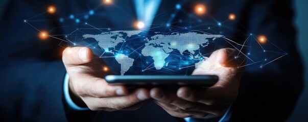 Worldwide business connections made easy through innovative technology and smartphone integration 32k high resolution