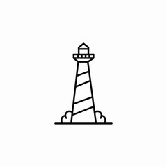 lighthouse tower icon sign vector