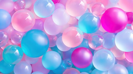 Bubble Gum Abstract Background. Сollection of soft, creamy, spheres in pastel colors.