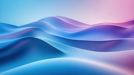 Smooth flowing colorful waves in blue and pink hues.