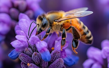Fototapeta premium bee on flower