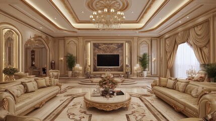Obraz premium Luxury living room interior design