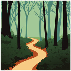 Trail through a forest