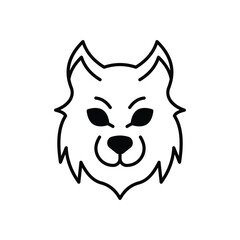 Wolf vector icon stock illustration