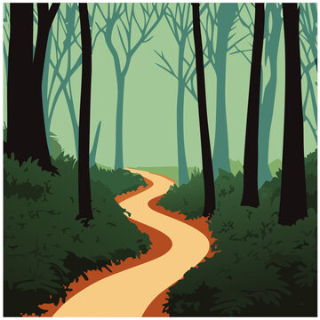 Trail through a forest