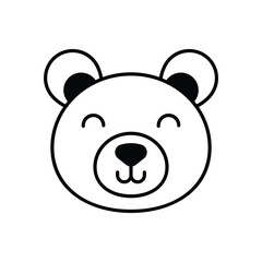 Bear vector icon stock illustration
