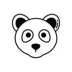 Naklejka premium Panda vector icon stock illustration