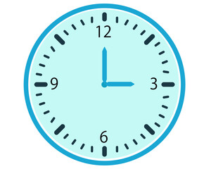 3時の時計。ベクターイラスト