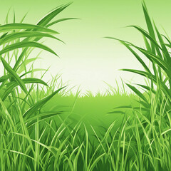 Fototapeta premium green grass illustration background