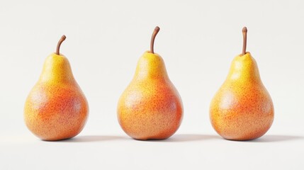 pears isolated on white background