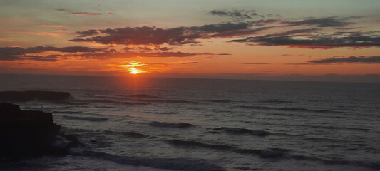 sunset over the sea