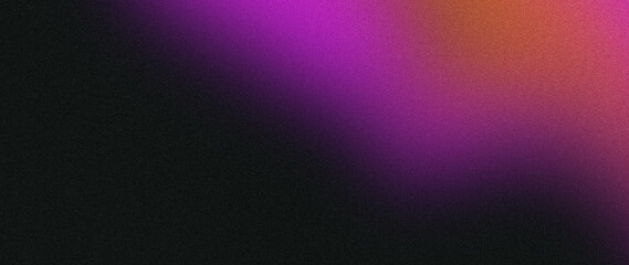 Color gradient background, orange purple black grain noise texture abstract design, copy space