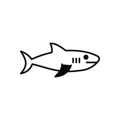 Shark vector icon stock illustration