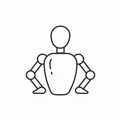 action figure icon sign vector