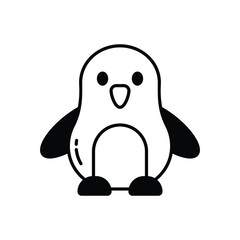 Penguin vector icon stock illustration
