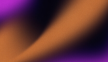 Color gradient background, orange purple black grain noise texture abstract design, copy space