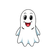 a funny ghost with white background 