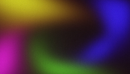 Blue purple green yellow grainy gradient background, color noise texture effect, banner header cover design