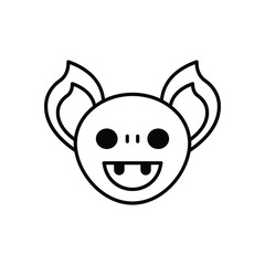Bat vector icon stock illustration