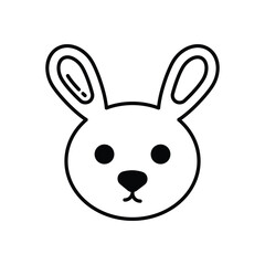 Rabbit vector icon stock illustration