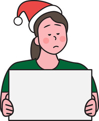 People in Christmas atmosphere and elements