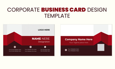 Creative modern minimal name card and business card template design 