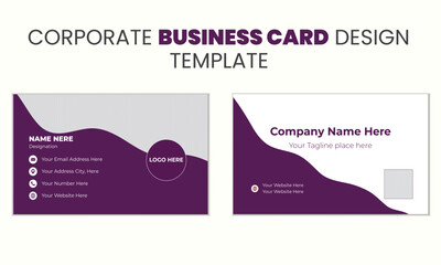 Creative modern minimal name card and business card template design 