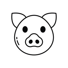 Pig vector icon stock illustration