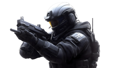 Neosoldier on transparent background