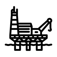 offshore drilling oil industry line icon vector. offshore drilling oil industry sign. isolated contour symbol black illustration