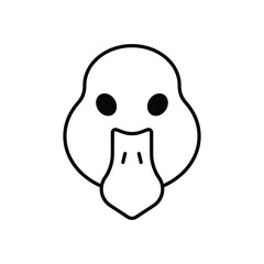 Goose vector icon stock illustration