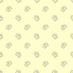 seamless abstract hand drawn pattern with butterflies