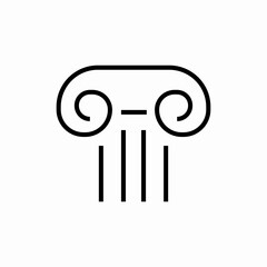 antique column icon sign vector