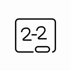 blackboard math icon sign vector