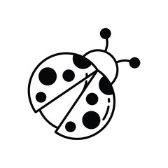 Obraz premium Ladybug vector icon stock illustration