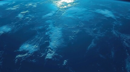 Fototapeta premium View from orbit on ocean